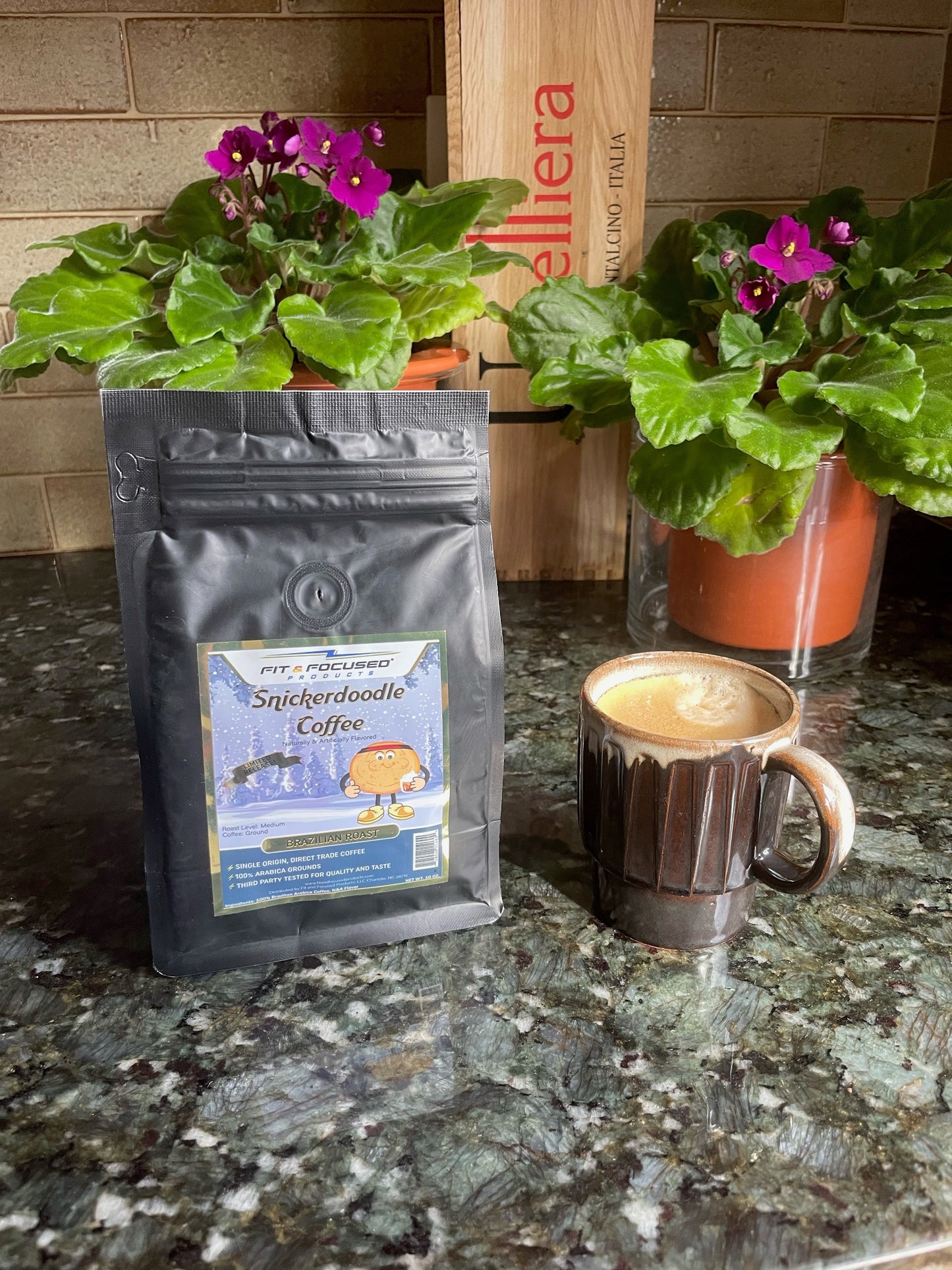 Snickerdoodle Flavored Coffee - Ground Medium Roast Infused with Cinnamon and Vanilla Flavor, 10 oz.