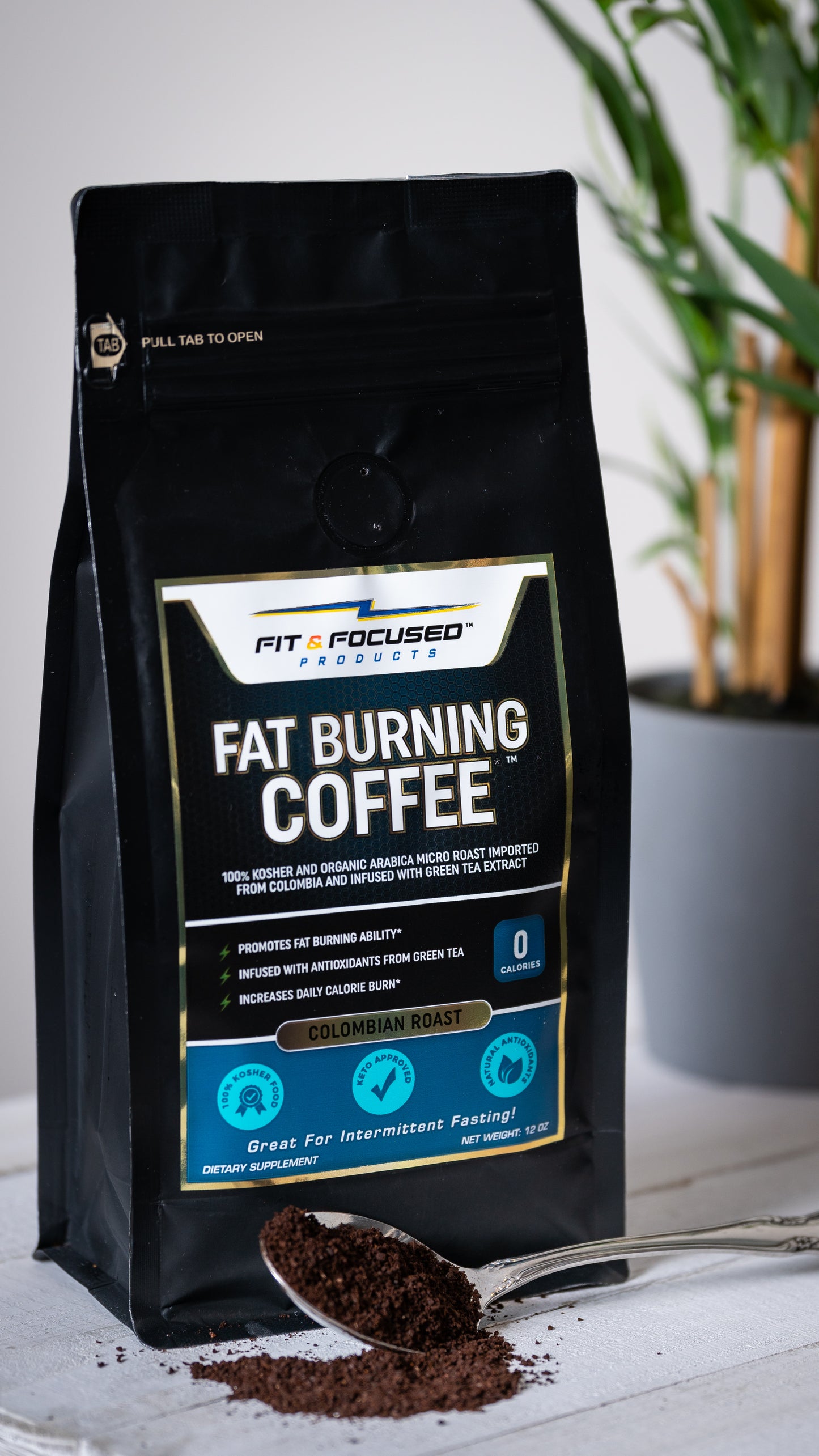 Fat Burning Coffee - Organic Colombian Roast, 10 oz. Ground